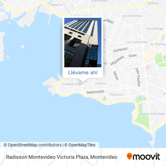 Mapa de Radisson Montevideo Victoria Plaza