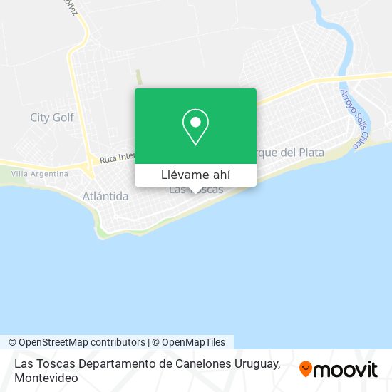 Mapa de Las Toscas Departamento de Canelones Uruguay