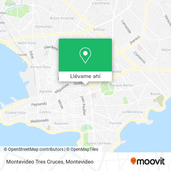 Mapa de Montevideo Tres Cruces