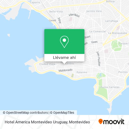 Mapa de Hotel America Montevideo Uruguay