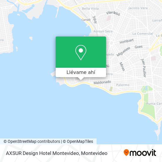 Mapa de AXSUR Design Hotel Montevideo