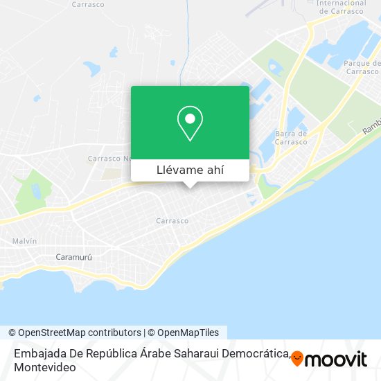 Mapa de Embajada De República Árabe Saharaui Democrática