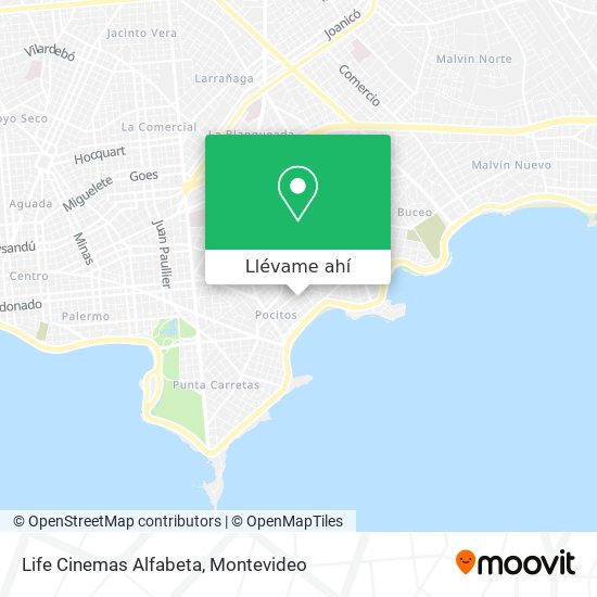 Mapa de Life Cinemas Alfabeta