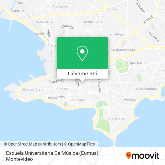 Mapa de Escuela Universitaria De Música (Eumus)