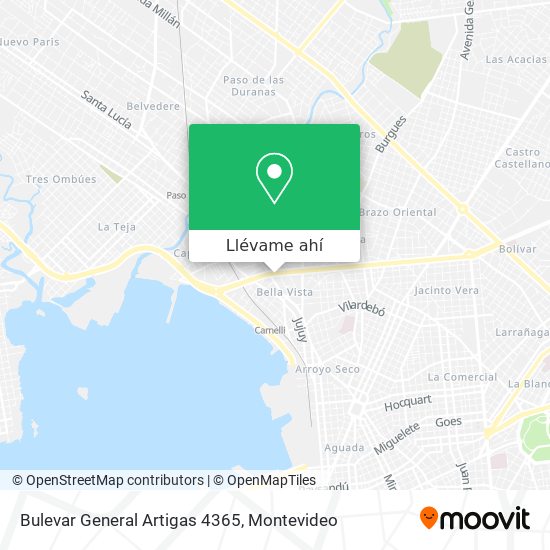 Mapa de Bulevar General Artigas 4365