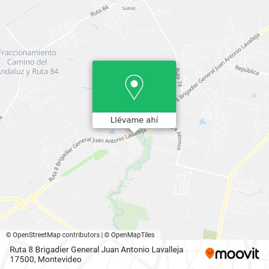 Mapa de Ruta 8 Brigadier General Juan Antonio Lavalleja 17500