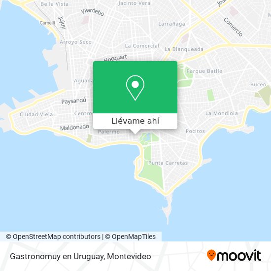 Mapa de Gastronomuy en Uruguay