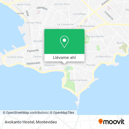 Mapa de Avokanto Hostel