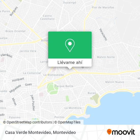 Mapa de Casa Verde Montevideo
