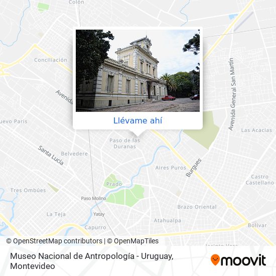 Mapa de Museo Nacional de Antropología - Uruguay
