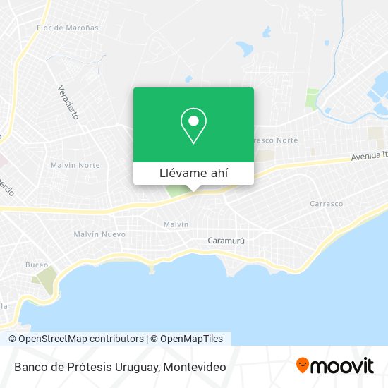 Mapa de Banco de Prótesis Uruguay