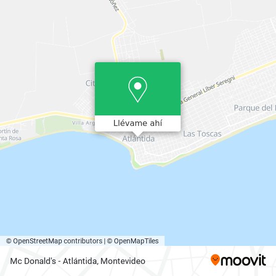 Mapa de Mc Donald's - Atlántida