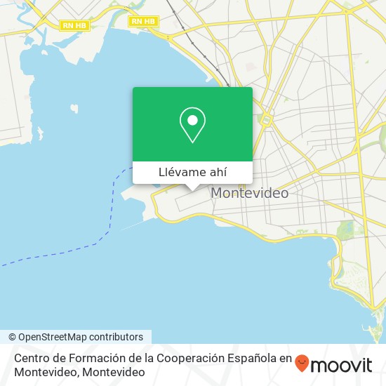Mapa de Centro de Formación de la Cooperación Española en Montevideo
