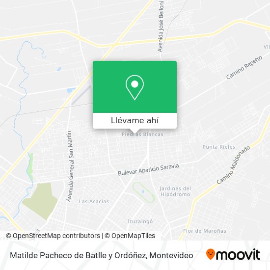 Mapa de Matilde Pacheco de Batlle y Ordóñez
