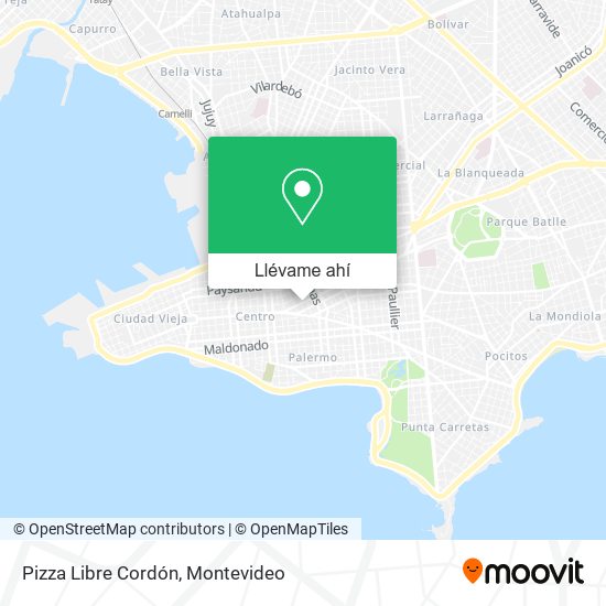Mapa de Pizza Libre Cordón