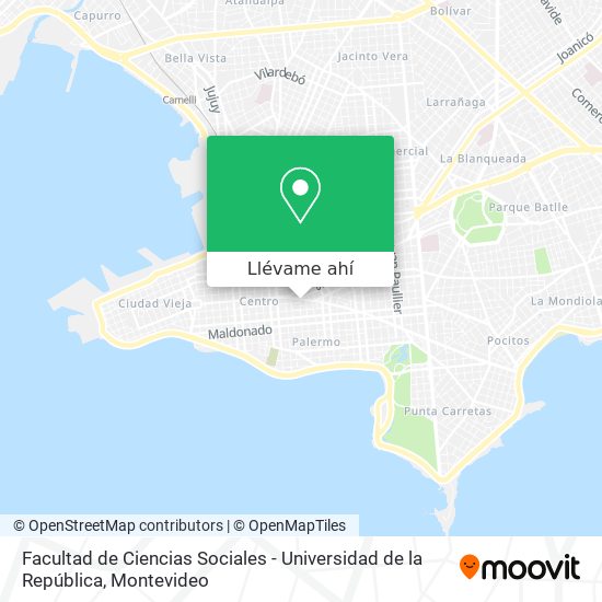 Mapa de Facultad de Ciencias Sociales - Universidad de la República
