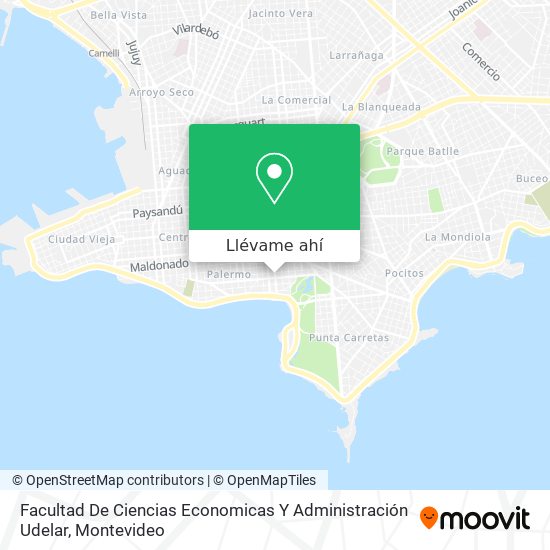 Mapa de Facultad De Ciencias Economicas Y Administración Udelar