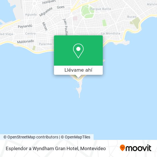 Mapa de Esplendor a Wyndham Gran Hotel