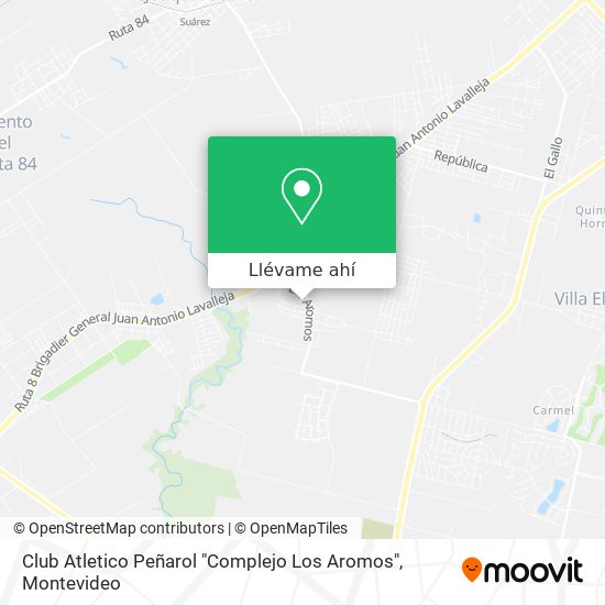 Mapa de Club Atletico Peñarol "Complejo Los Aromos"