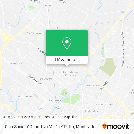 Mapa de Club Social Y Deportivo Millán Y Raffo