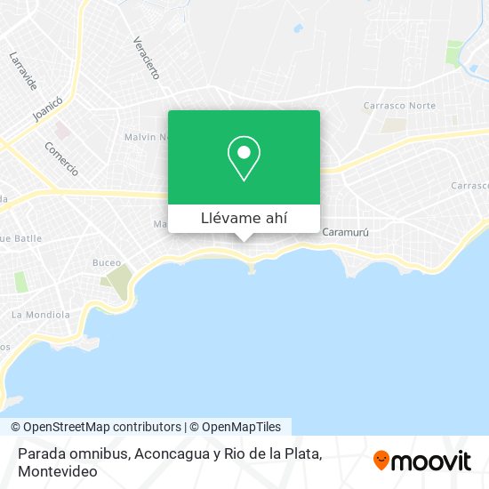 Mapa de Parada omnibus, Aconcagua y Rio de la Plata