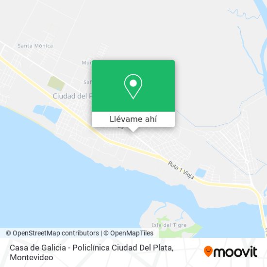 Mapa de Casa de Galicia - Policlínica Ciudad Del Plata