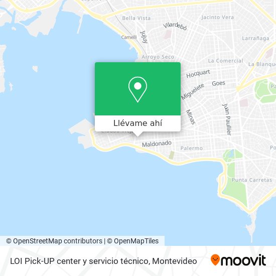 Mapa de LOI Pick-UP center y servicio técnico