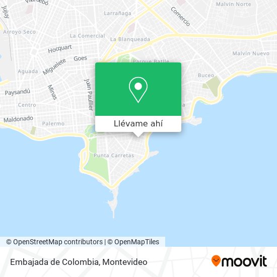 Mapa de Embajada de Colombia