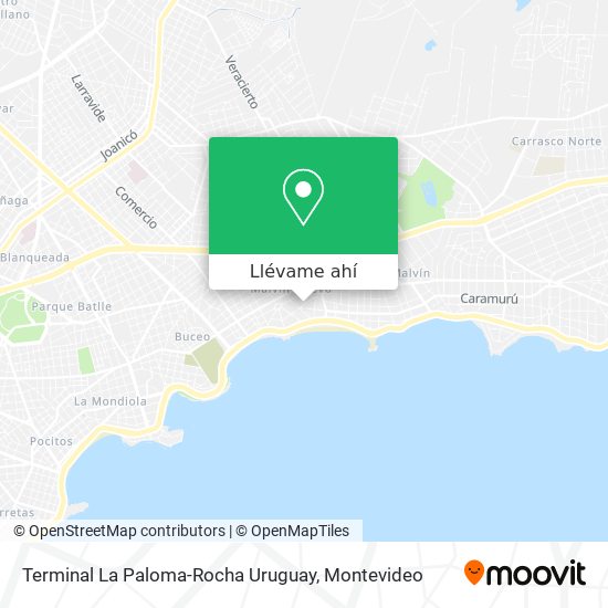 Mapa de Terminal La Paloma-Rocha Uruguay