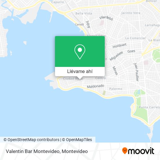 Mapa de Valentin Bar Montevideo