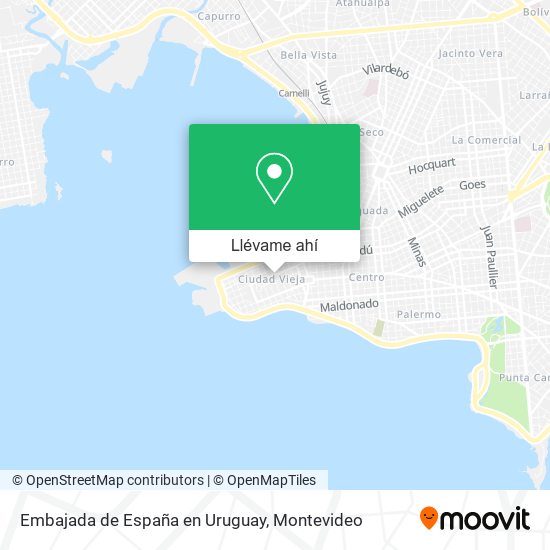 Mapa de Embajada de España en Uruguay