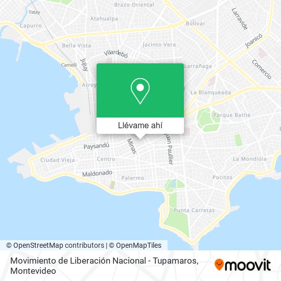 Mapa de Movimiento de Liberación Nacional - Tupamaros