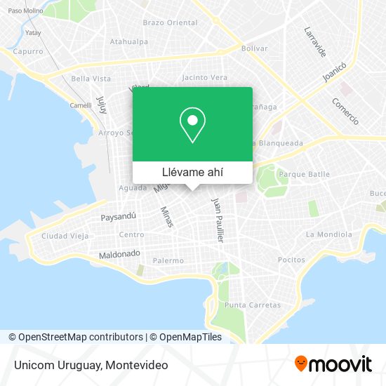 Mapa de Unicom Uruguay