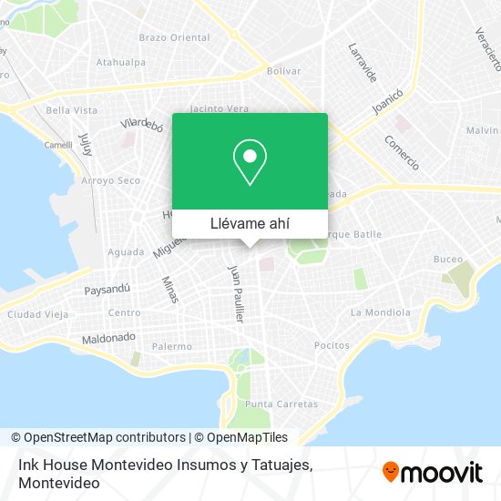 Mapa de Ink House Montevideo Insumos y Tatuajes