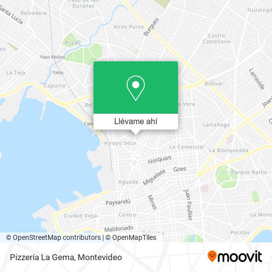 Mapa de Pizzería La Gema
