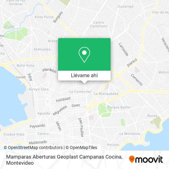 Mapa de Mamparas Aberturas Geoplast Campanas Cocina