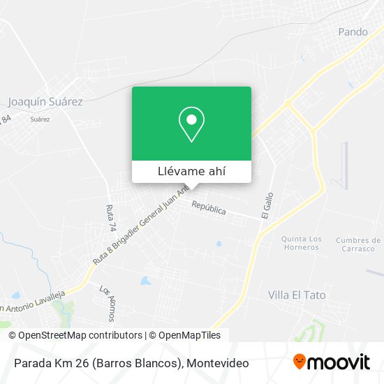 Mapa de Parada Km 26 (Barros Blancos)