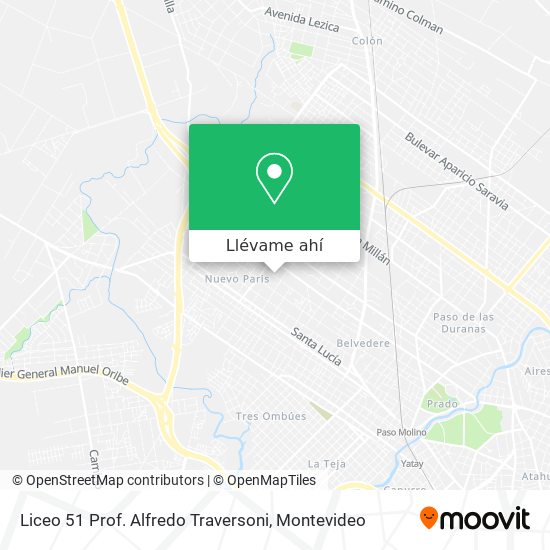 Mapa de Liceo 51 Prof. Alfredo Traversoni