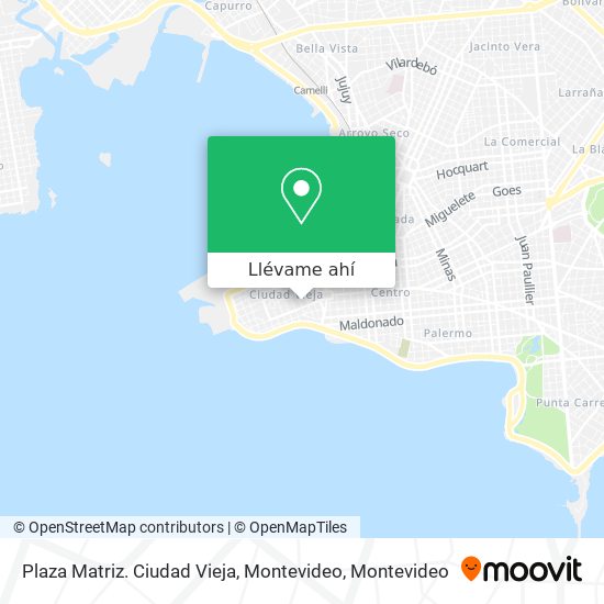 Mapa de Plaza Matriz. Ciudad Vieja, Montevideo