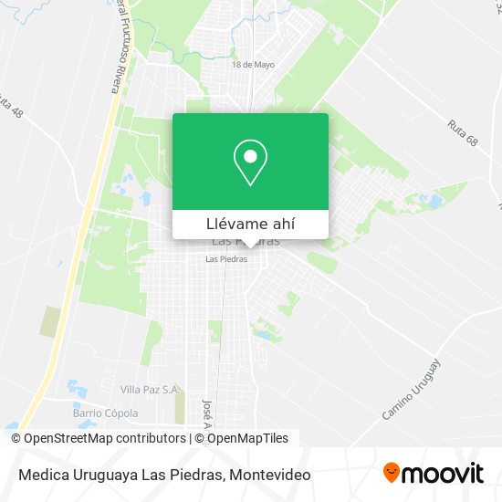 Mapa de Medica Uruguaya Las Piedras