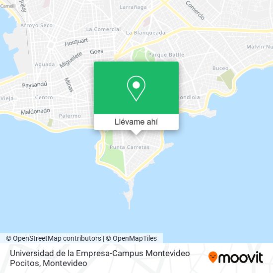 Mapa de Universidad de la Empresa-Campus Montevideo Pocitos