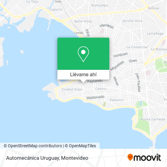 Mapa de Automecánica Uruguay
