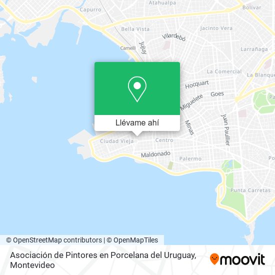 Mapa de Asociación de Pintores en Porcelana del Uruguay
