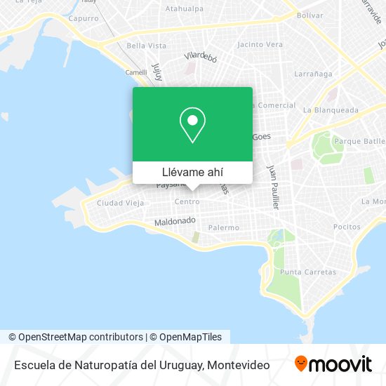 Mapa de Escuela de Naturopatía del Uruguay