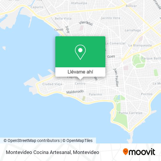 Mapa de Montevideo Cocina Artesanal