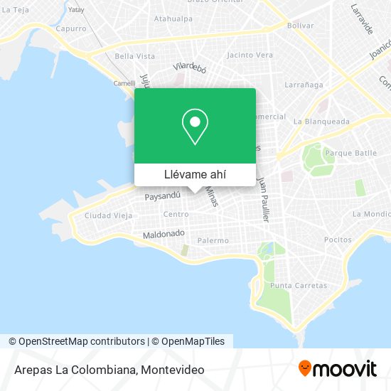 Mapa de Arepas La Colombiana