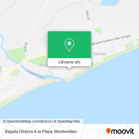 Mapa de Bajada Directa A la Playa