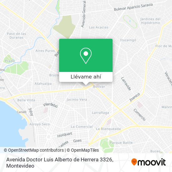 Mapa de Avenida Doctor Luis Alberto de Herrera 3326