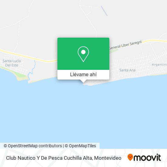 Mapa de Club Nautico Y De Pesca Cuchilla Alta