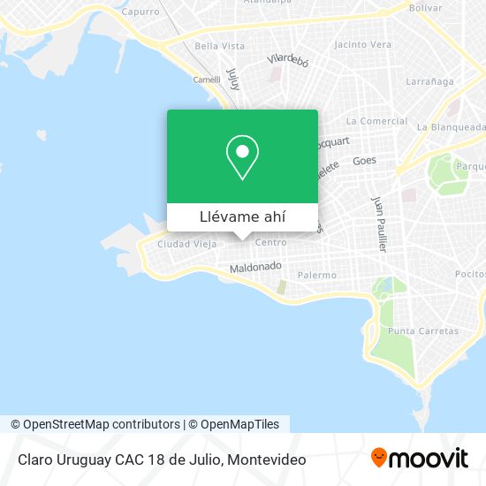 Mapa de Claro Uruguay CAC 18 de Julio